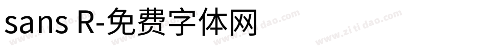 sans R字体转换